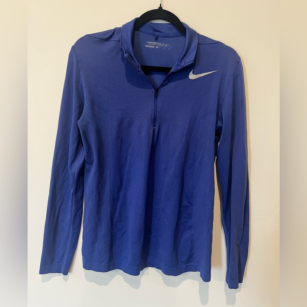Nike Golf Woman’s Blue Purple Long Sleeve Pullover Quarter Zip Size Small